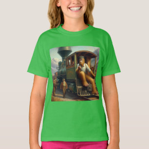 Camiseta Engenheiro do comboio com pé-direito