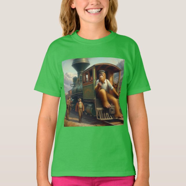 Camiseta Engenheiro do comboio com pé-direito (Frente)