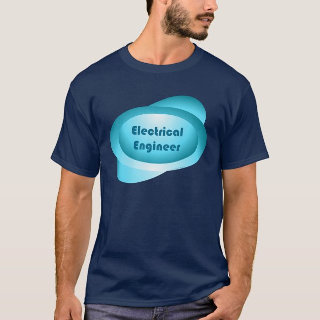 Camiseta Engenheiro elétrico azul (Frente)