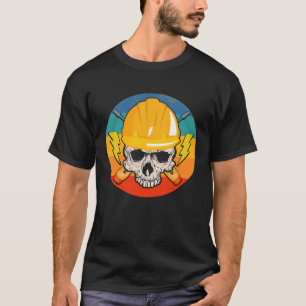 Camiseta Engenheiro Elétrico com Crânio Retroelétrico Vinta