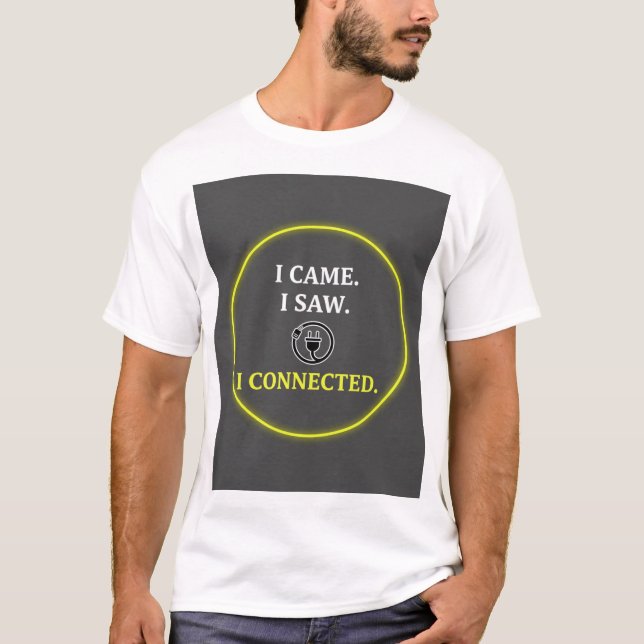 Camiseta Engenheiro Elétrico Eu Conectei Presente de Tecnol (Frente)