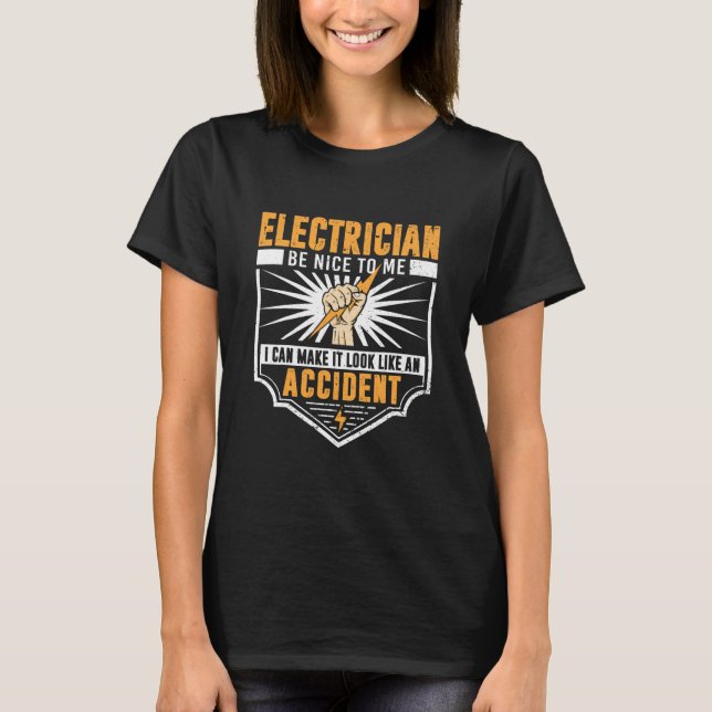 Camiseta Engenheiro Elétrico Funny (Frente)