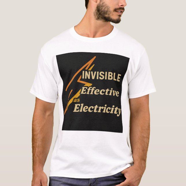 Camiseta Engenheiro elétrico: invisível, eficaz (Frente)