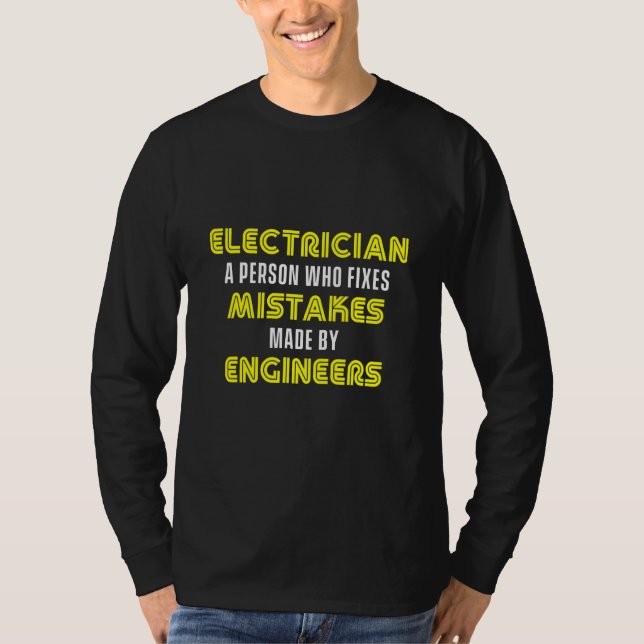 Camiseta Engenheiro Eletrico Lineman Electric Craftsman Hi (Frente)