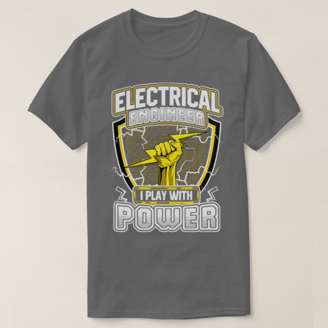 Camiseta Engenheiro elétrico que eu toco com energia (Frente do Design)