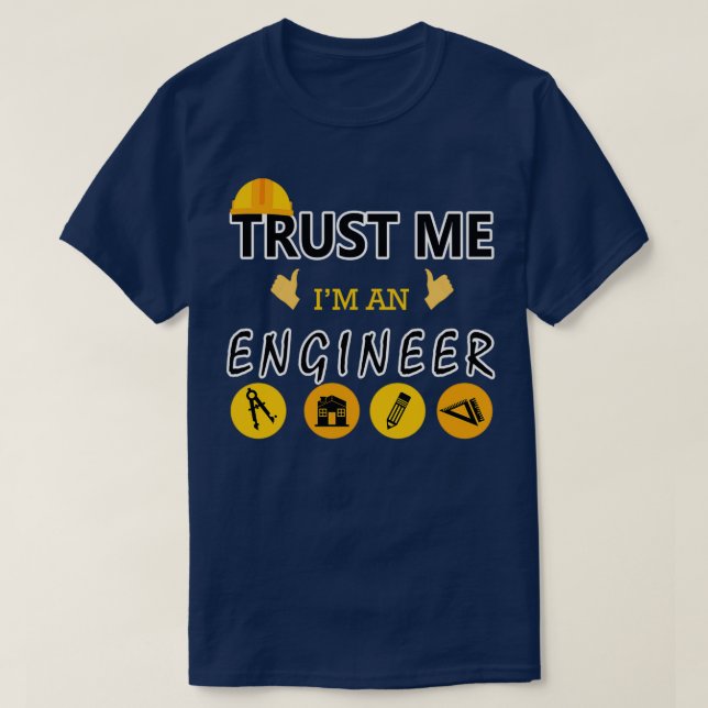 Camiseta Engenheiro Engraçado Confie Em Mim Engenheiro Enge (Frente do Design)