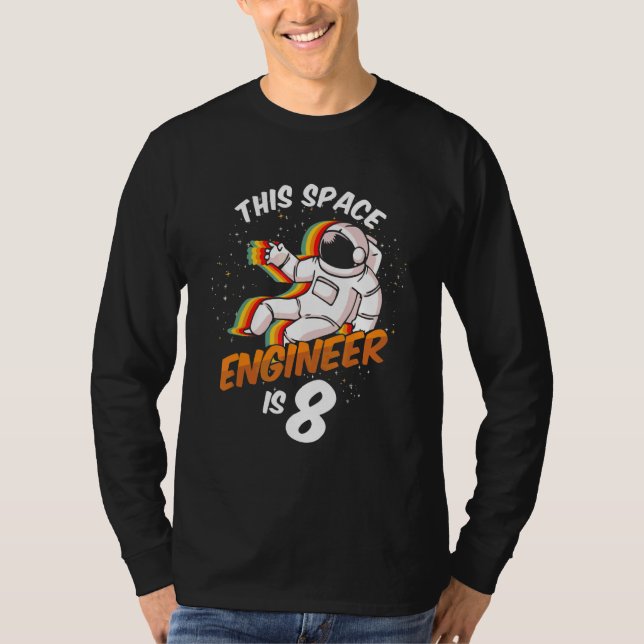 Camiseta Engenheiro Espaço 8 Anos Astronauta Nascer 2014 Oi (Frente)