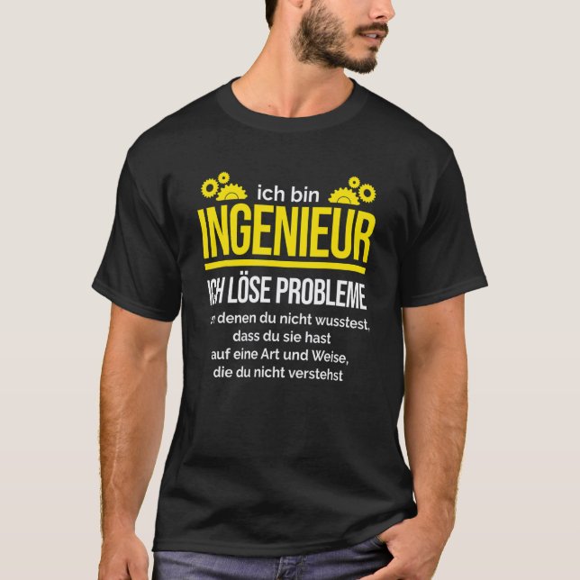 Camiseta Engenheiro Eu Resolvo Problemas Engenheiro Mecânic (Frente)