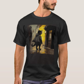 Camiseta Engenheiro Gato Preto Chovendo