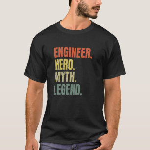 Camiseta Engenheiro Hero Mito Legenda Melhor Engenheiro de