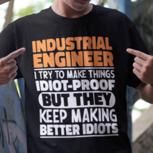 Camiseta Engenheiro Industrial Eu Tento Engraçado