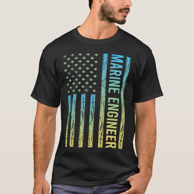 Camiseta Engenheiro Marinho Amarelo Azul (Frente)
