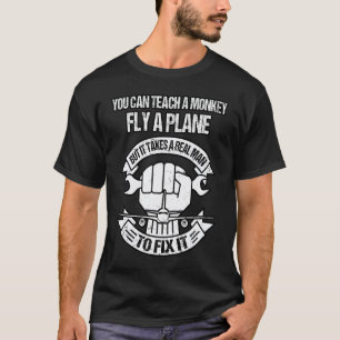 Camiseta Engenheiro Mecânico de Aeronaves Conserta Aviação