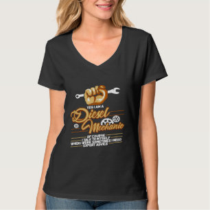 Camiseta Engenheiro mecânico de caminhões com motores diese