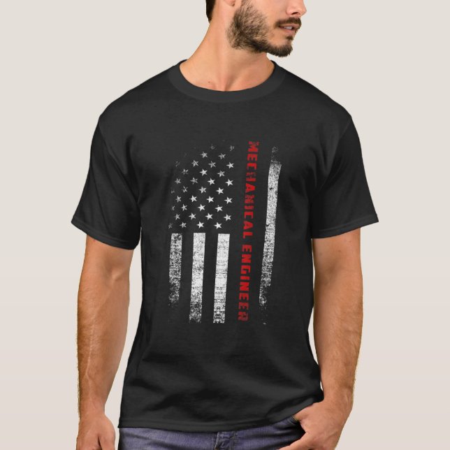 Camiseta Engenheiro Mecânico de Sinalizador Americano Vinta (Frente)