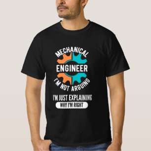 Camiseta Engenheiro Mecânico Engraçado, Engenharia Mecânica