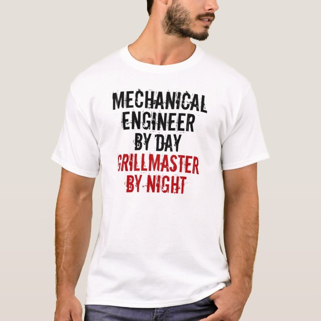 Camiseta Engenheiro Mecânico Grillmaster (Frente)
