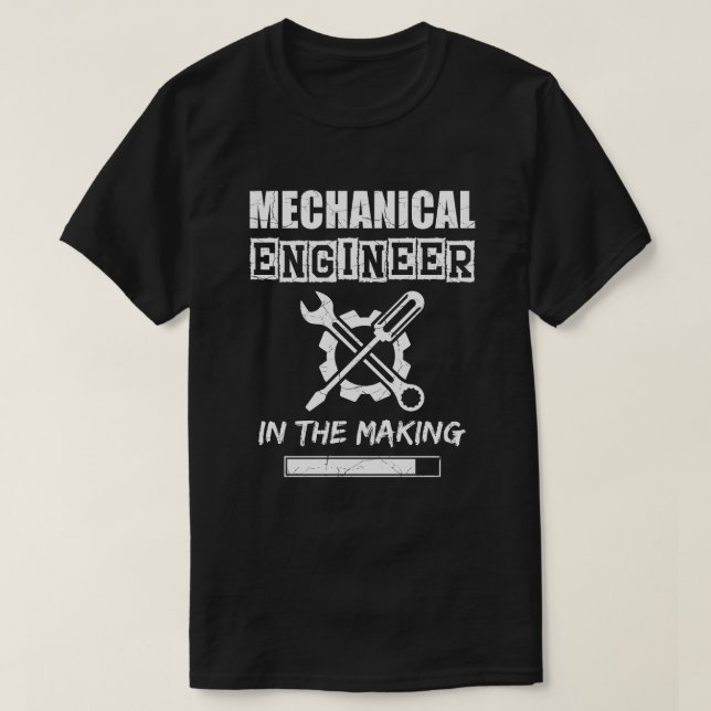 Camiseta Engenheiro mecânico no fazer, textura granulada (Frente do Design)