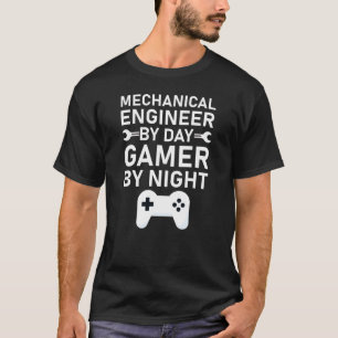 Camiseta Engenheiro Mecânico Por Jogador Diário À Noite