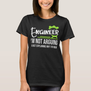 Camiseta Engenheiro não estou discutindo engenharia dizendo
