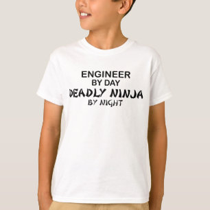 Camiseta Engenheiro Ninja mortal em a noite