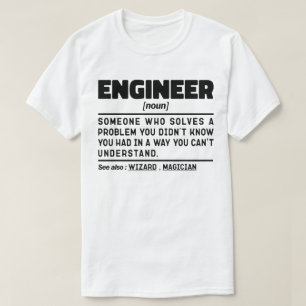 Camiseta Engenheiro Noun Husband Engenharia de Pais Sarcást