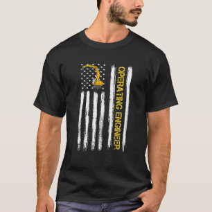 Camiseta Engenheiro operacional US American Flag Engineerin