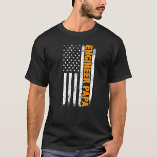Camiseta Engenheiro Papa Dia de os pais de Sinalizador Amer