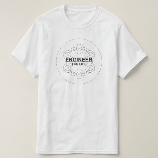 Camiseta Engenheiro para a vida (Frente do Design)