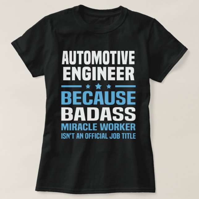 Camiseta Engenheiro para automóveis (Frente do Design)
