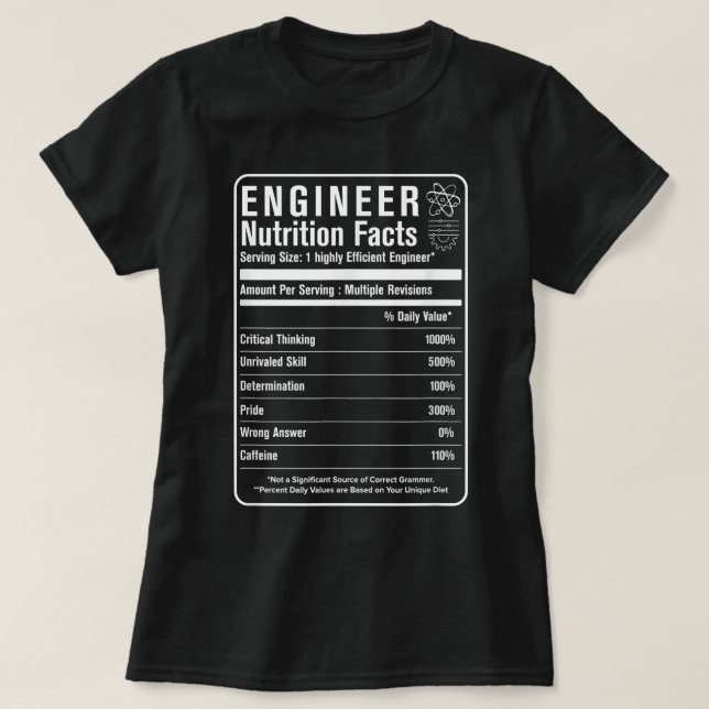 Camiseta Engenheiro para Engenheiro feminino (Frente do Design)