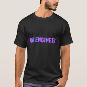 Camiseta Engenheiro Qa. Cor azul e violeta