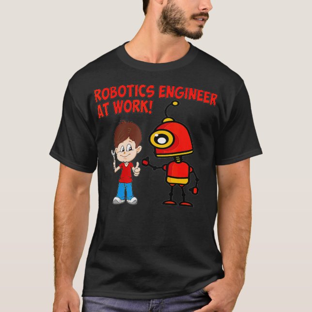 Camiseta Engenheiro Robótico No Trabalho (Frente)
