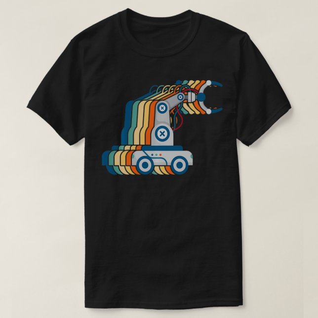 Camiseta Engenheiro Robótico retrorobô Vintage Retro Roboti (Frente do Design)