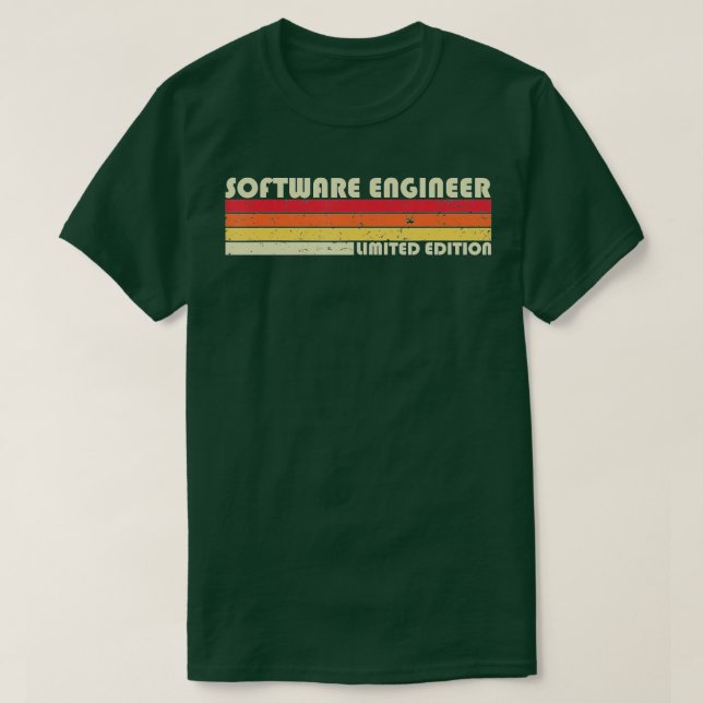 Camiseta ENGENHEIRO SOFTWARE Funny Job Título Profissão Nas (Frente do Design)