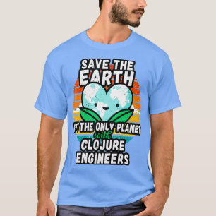 Camiseta Engenheiro TERRA DE CLOJURE PRESENTE SALVE A TERRA