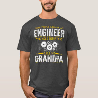Camiseta Engenheiro Vovô do Pai de Engenharia Mens 