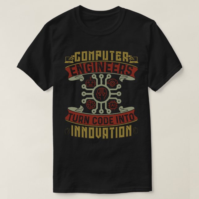 Camiseta Engenheiros de Computador Codificam para Inovar (Frente do Design)