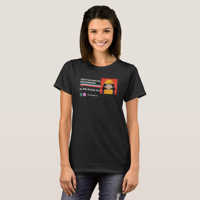 Camiseta Engenheiros Geotécnicos Fazemos a Terra Mover (Frente Completa)