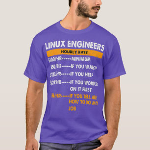 Camiseta Engenheiros Linu Taxa Horária Presente de Humor Li