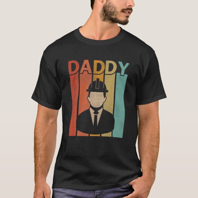 Camiseta Engineer Retro Style Vintage Daddy Graphic Father' (Frente)