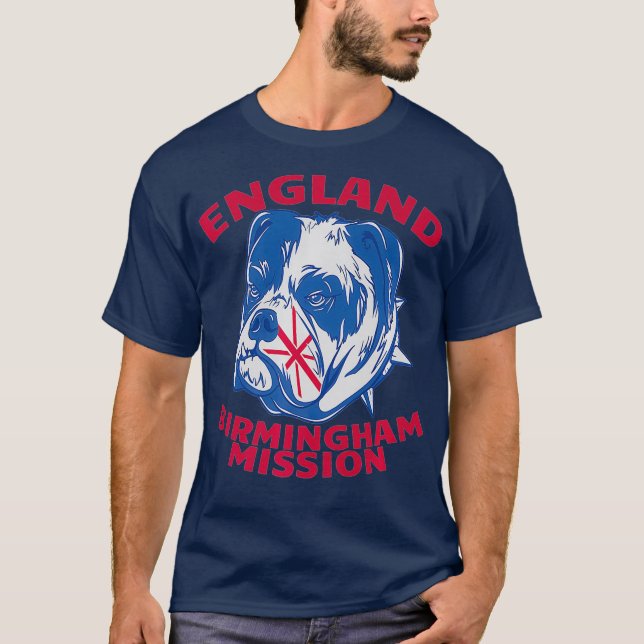 Camiseta England Birmingham Mission LDS Missionary Mormon (Frente)
