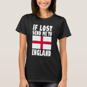 Camiseta England Flag Design Se perdido me mande para a Ing