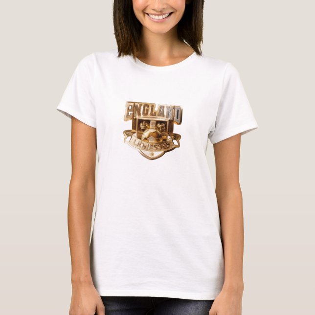 Camiseta England Lionesses Dourada T-Shirt (Frente)