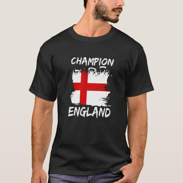Camiseta England Soccer Fan Football England Flag (Frente)