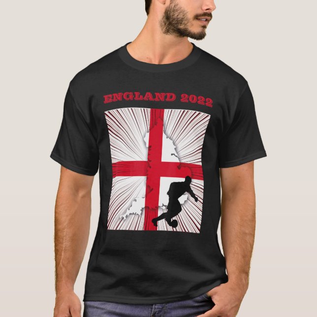 Camiseta England Soccer flag ball english Team Football  20 (Frente)