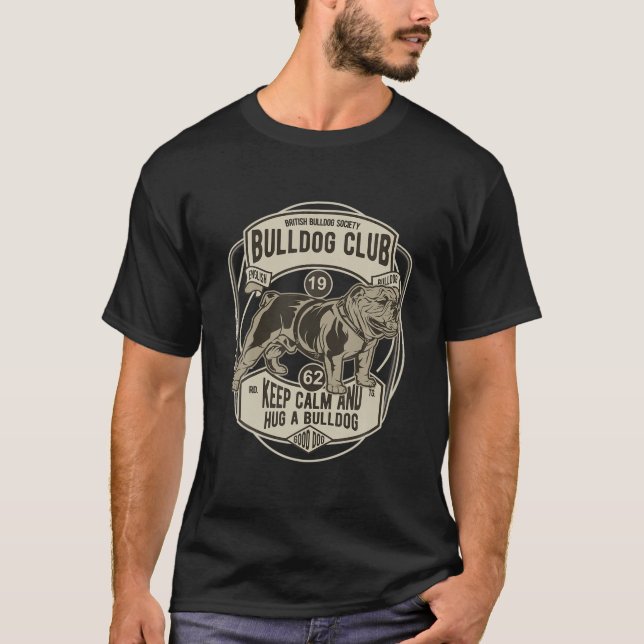 Camiseta English Bulldog Club 1962 - Vintage Retro Style (Frente)