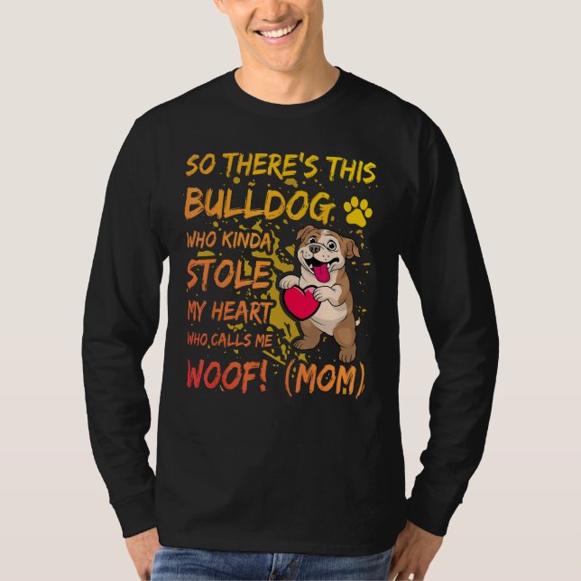 Camiseta English Bulldog Mom Dog  Saying (Frente)