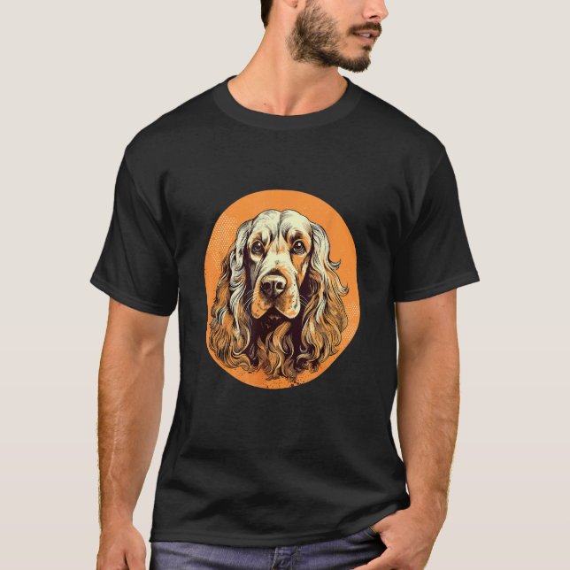 Camiseta English Cocker Spaniel Dog Cute Breed Dog Design (Frente)