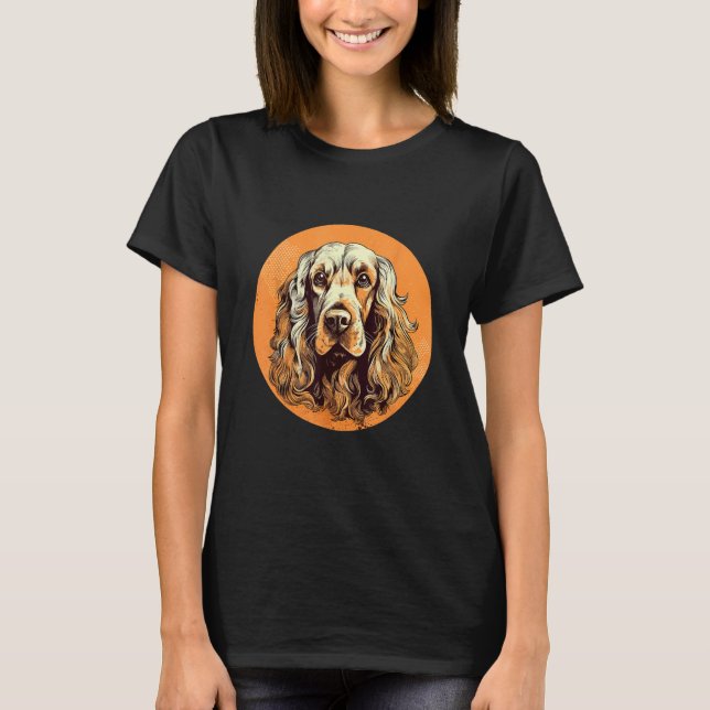 Camiseta English Cocker Spaniel Dog Cute Breed Dog Design (Frente)